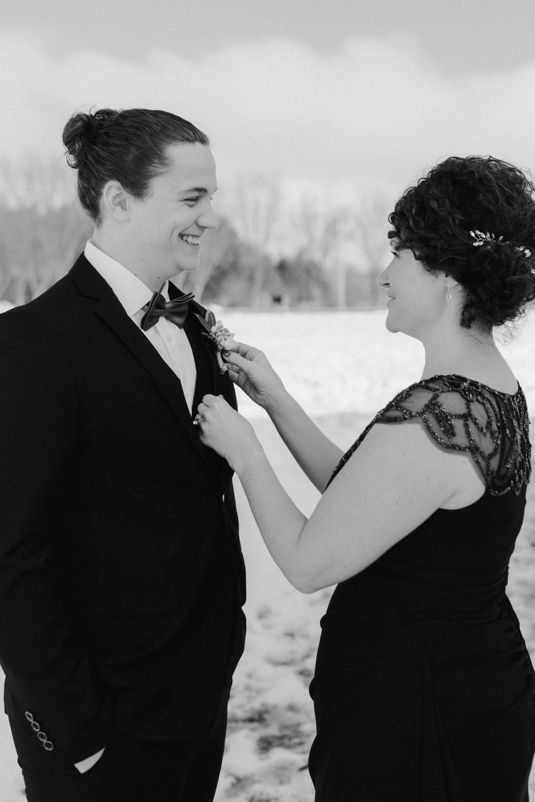 Snowy Central Wisconsin Wedding Photographed by Claire Neville Photography