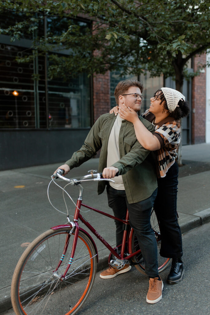 Downtown Seattle Public Market Engagement Session photographed by Claire Neville photography