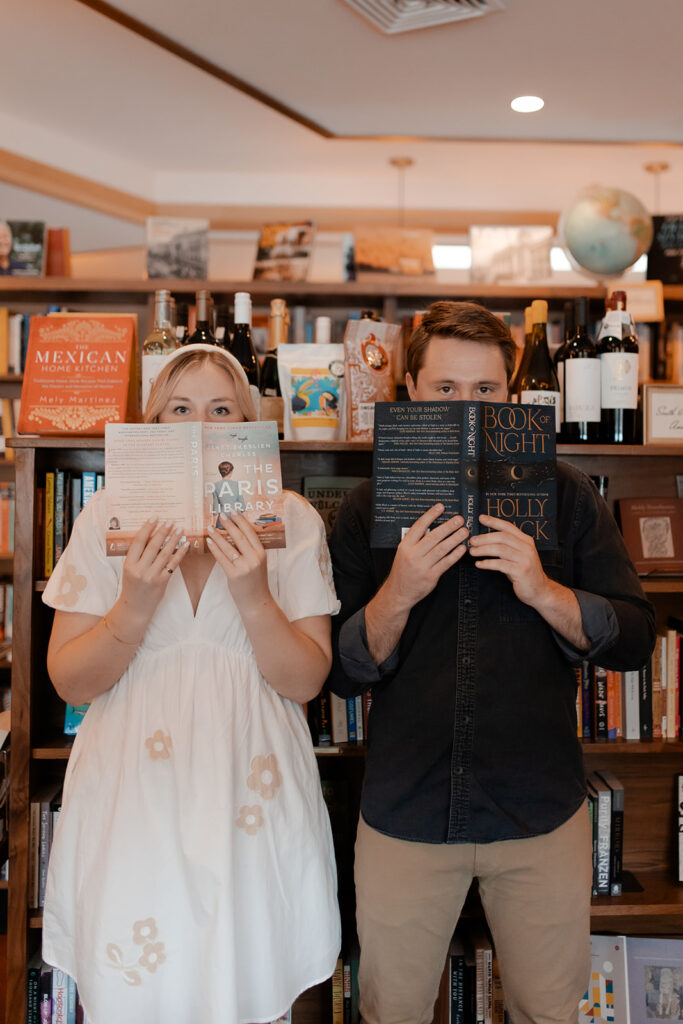 Engagement session in Leopolds Coffee shop in madison Wisconsin photographed by Claire Neville Photography