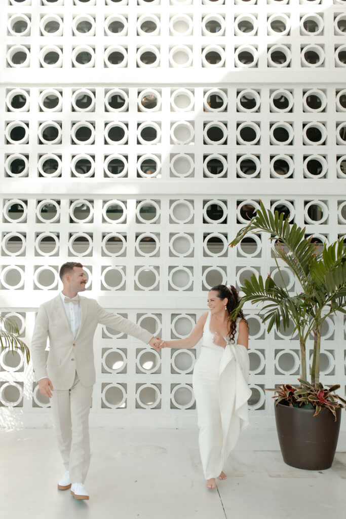 Modern Eclectic Beach wedding in clearwater Florida photographed by Claire Neville Photography