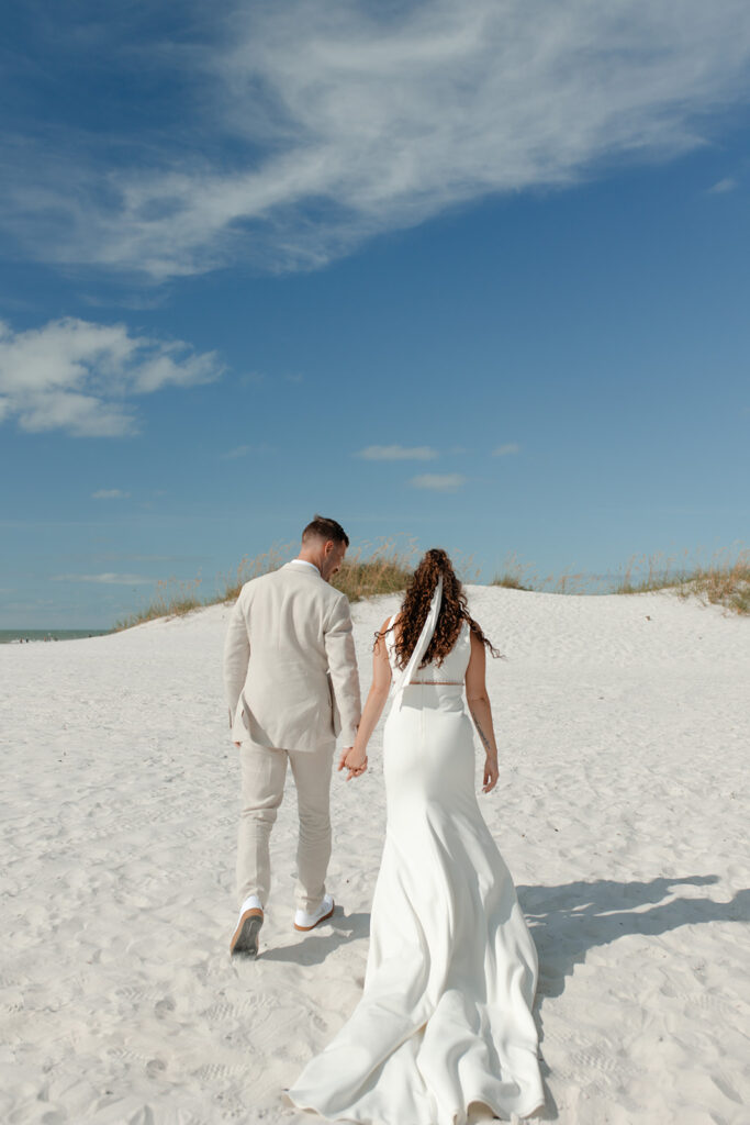 Modern Eclectic Beach wedding in clearwater Florida photographed by Claire Neville Photography