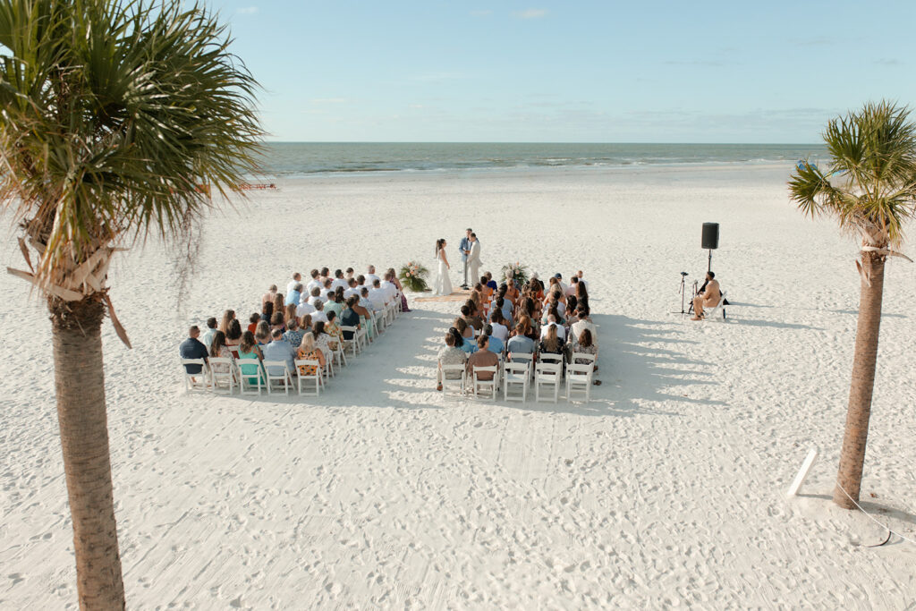 Modern Eclectic Beach wedding in clearwater Florida photographed by Claire Neville Photography