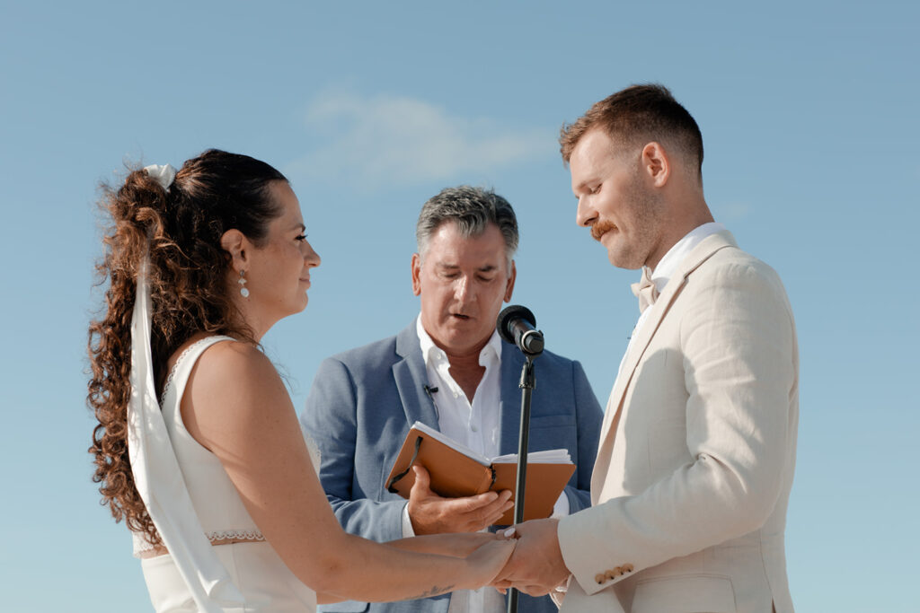 Modern Eclectic Beach wedding in clearwater Florida photographed by Claire Neville Photography