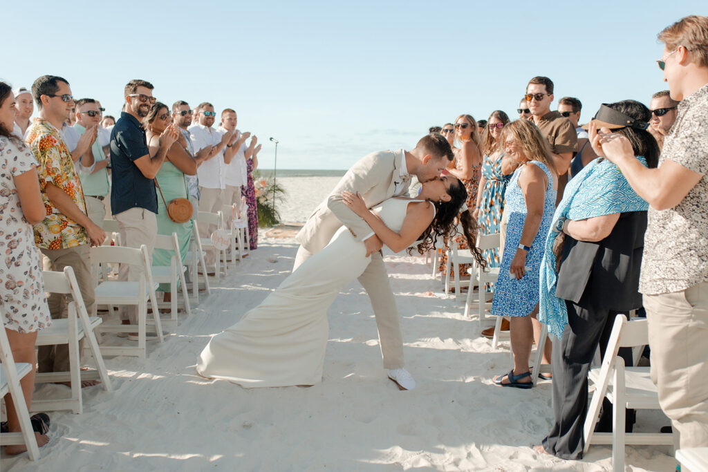 Modern Eclectic Beach wedding in clearwater Florida photographed by Claire Neville Photography