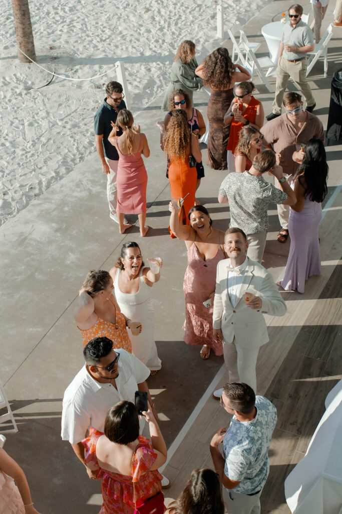 Modern Eclectic Beach wedding in clearwater Florida photographed by Claire Neville Photography