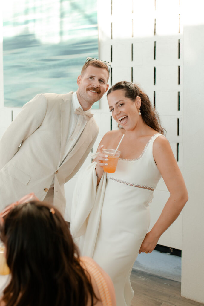 Modern Eclectic Beach wedding in clearwater Florida photographed by Claire Neville Photography