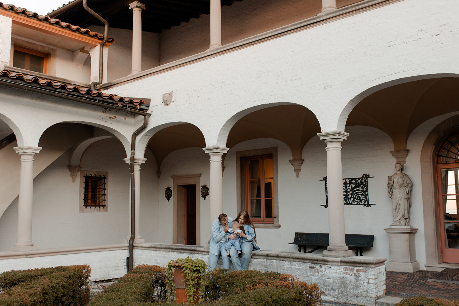 Dreamy Villa Terrace Family Photo Session with Claire Neville Photography