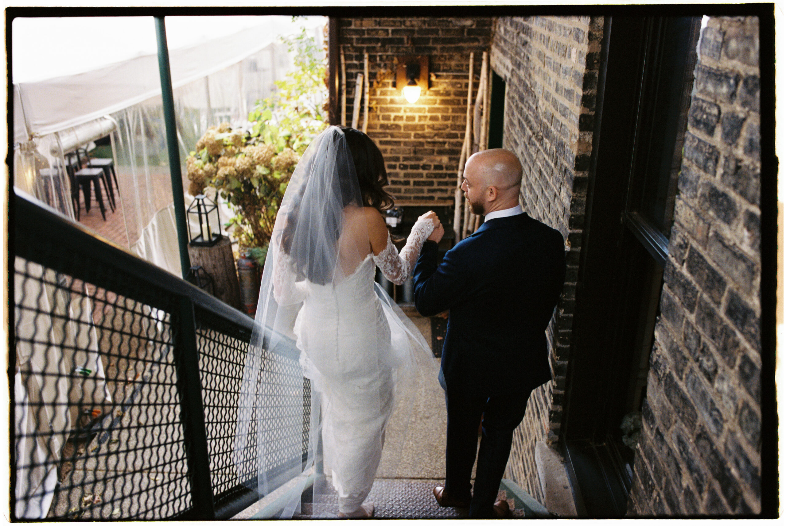 On a windy November day in Chicago, Brittany and David had a beautiful wedding. They invited 50 of their closest friends and family to share this moment. After years of planning and some changes along the way, they embraced the day with joy.